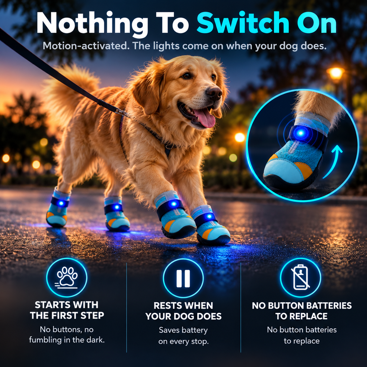 TwinklePaw™ Light-Up Dog Boots