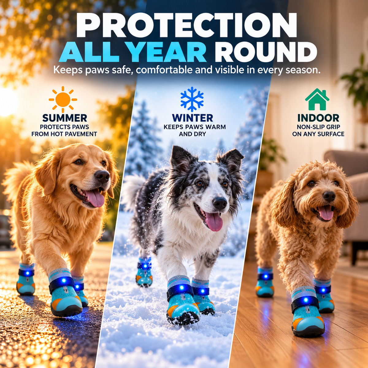 TwinklePaw™ Light-Up Dog Boots